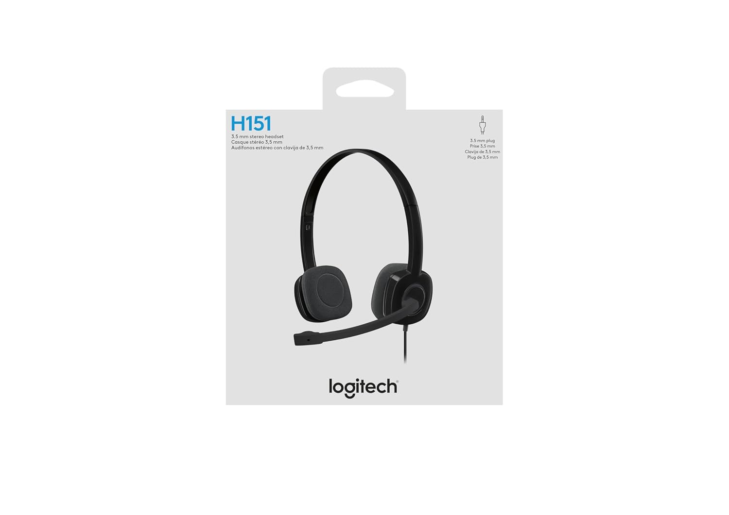 Logitech H151 Wired Headphones On Ear Headphones With Mic (Black) - Image 7