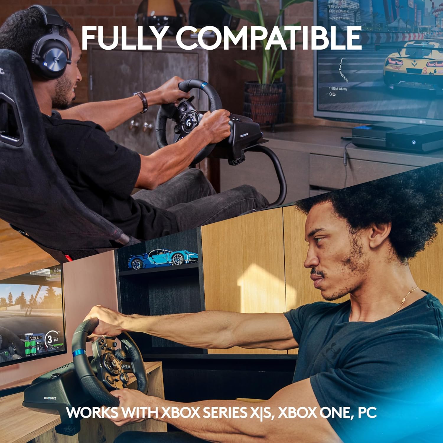 Logitech G923 Racing Wheel and Pedals for Xbox X|S, Xbox One and PC Featuring TRUEFORCE up to 1000 Hz Force Feedback, Responsive Pedal, Clutch Control - Image 5