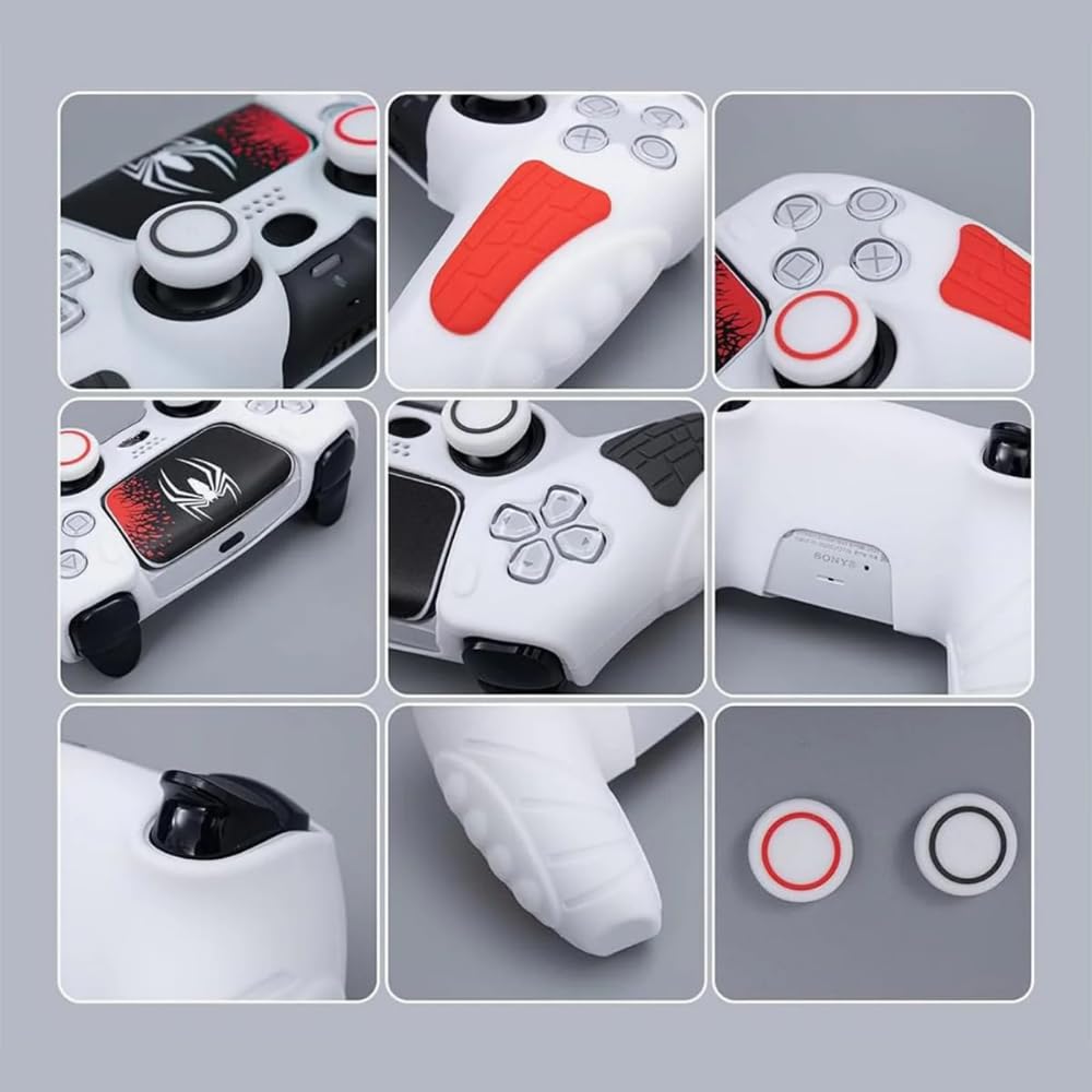 PS5 Controller Silicon Cover 2 Thumb Grip Spiderman Venom theme - Image 6