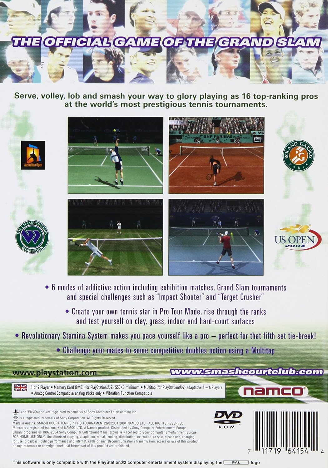 Smash Court Tennis pro tournament 2 PS2 ( Preowned ) - Image 2