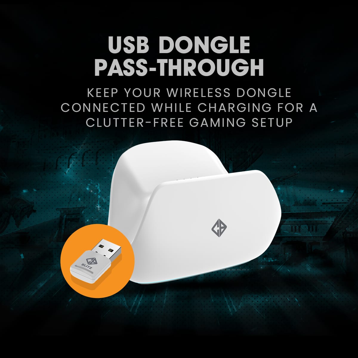 Cosmic Byte Blitz Tri Mode Charging Dock White (Controller not Included) - Image 8