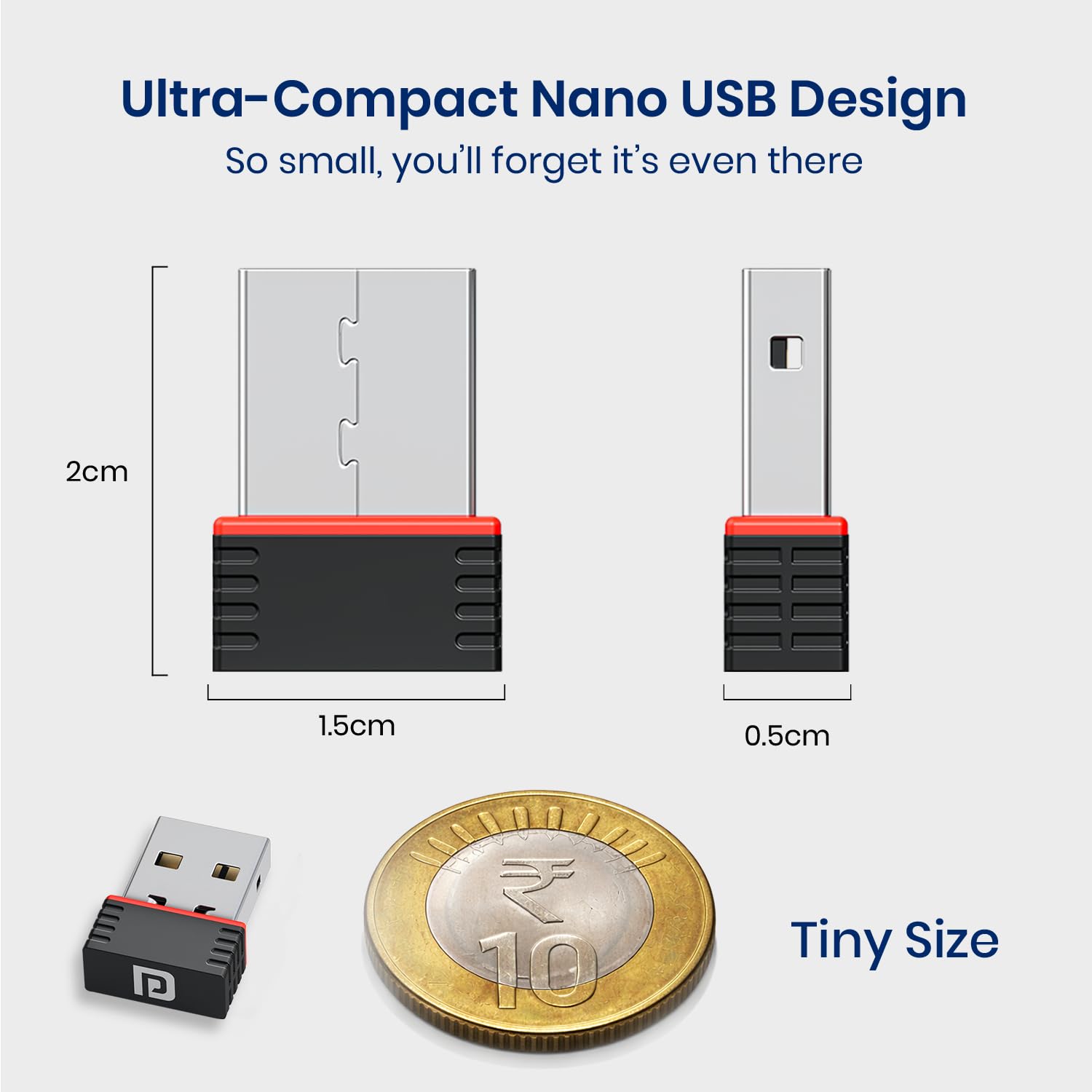 Portronics POR 3067 BlueFi Nano USB Wi-Fi , Bluetooth Adapter, Dual-Band 2.4GHz (200 Mbps)/5GHz (450 Mbps) up to 650Mbps - Image 7