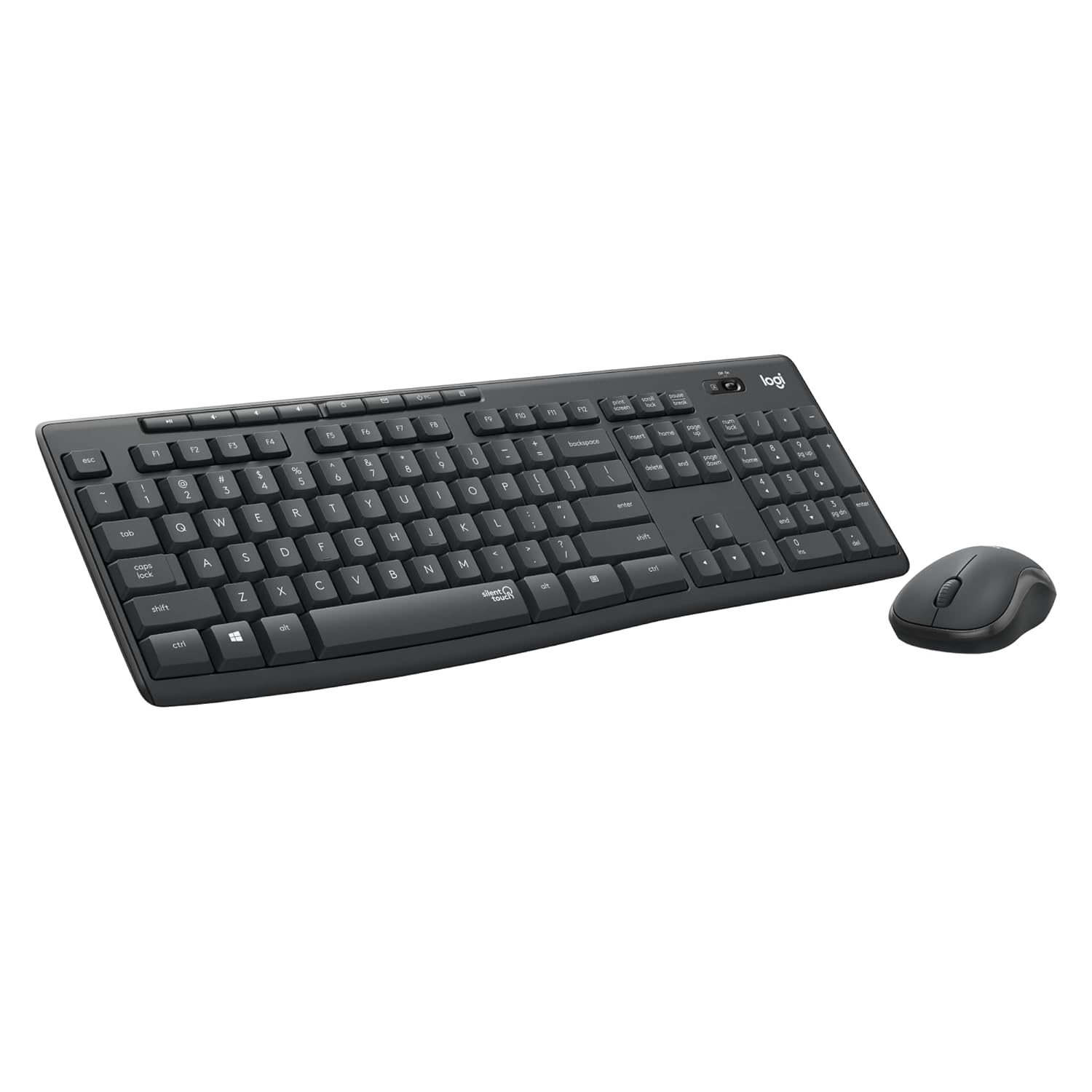 Logitech MK295 Silent Wireless Mouse & Keyboard Combo with SilentTouch Technology- Black - Image 1