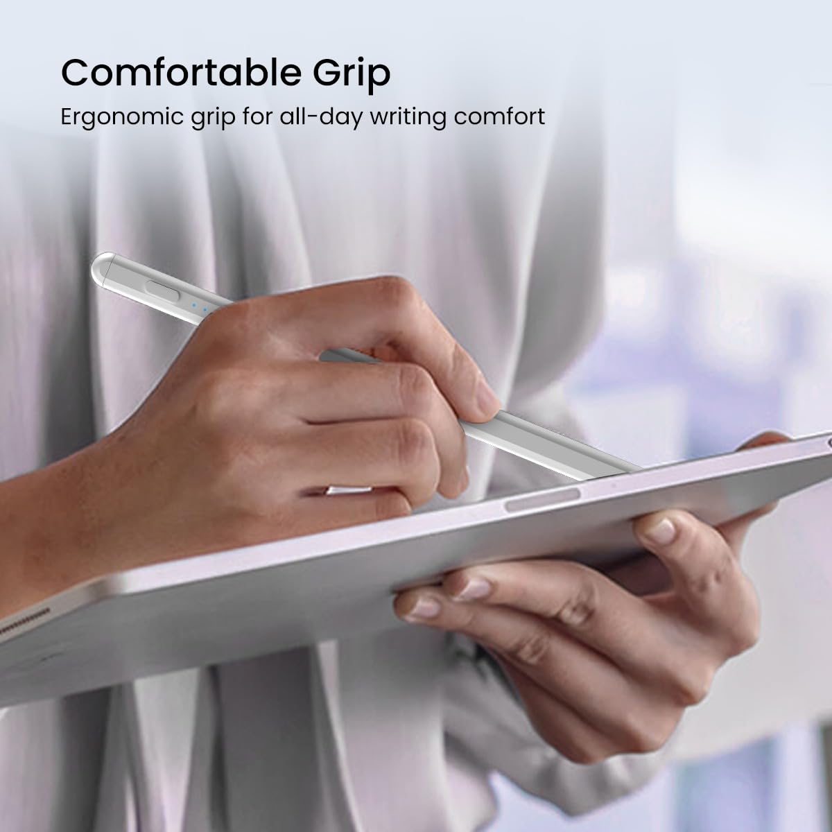 Portronics POR 2757 Glide Stylus Pencil for iPads Only, Angle Tilt Sensitivity, Palm Rejection, Attaches Magnetically, Battery LED Indicator, Type-C Charging, Only for iPads Released Between 2020 & 2024 Portronics POR 2757 Glide Stylus Pencil for iPads Only, Angle Tilt Sensitivity, Palm Rejection, Attaches Magnetically, Battery LED Indicator, Type-C Charging, Only for iPads Released Between 2020 & 2024 - Image 7