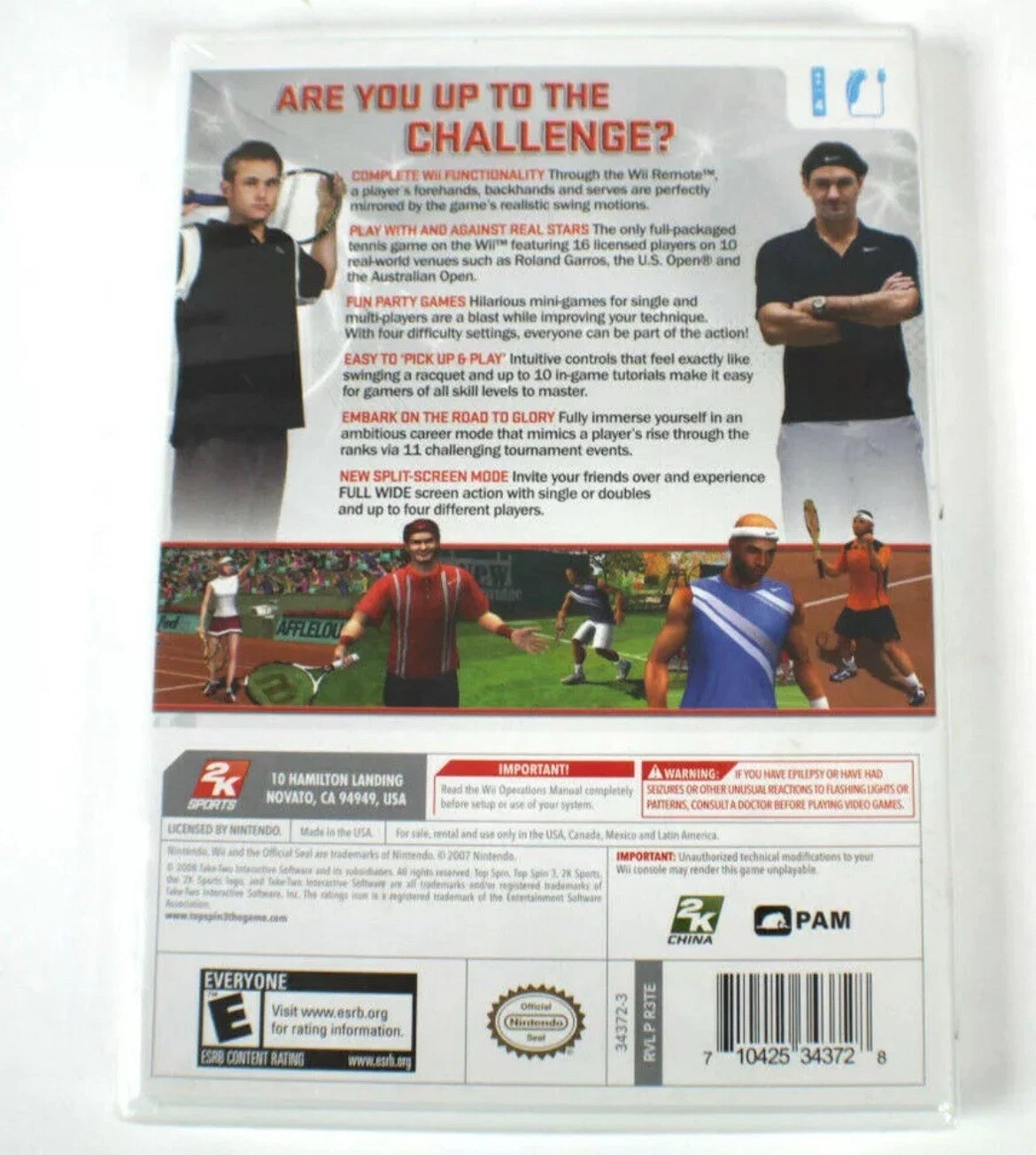 TopSpin 3 For Nintendo WII  ( Preowned ) - Image 3