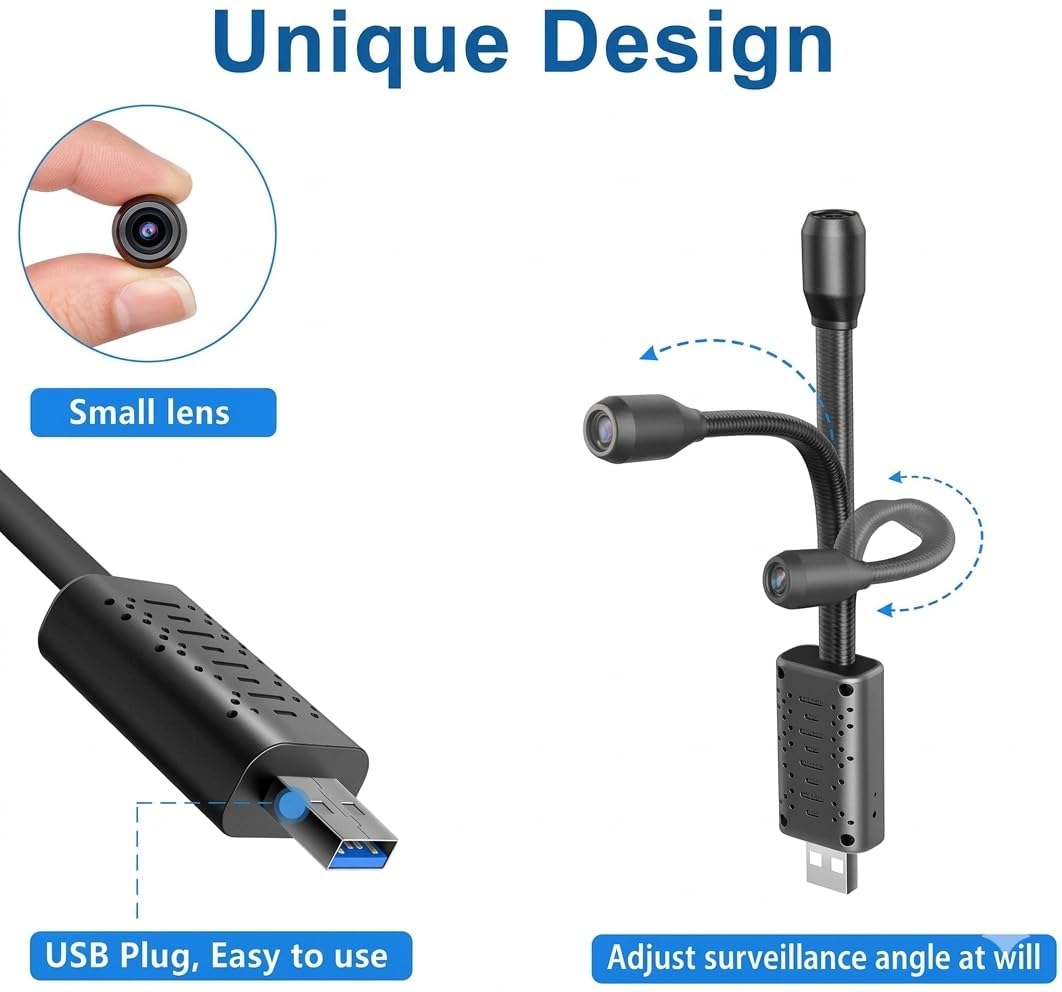 2MP Full HD Flexible USB WiFi Camera 1080P, Smart Mini Home Security Cam with 140° Wide Angle Lens, Real-Time Motion Sensor Alerts And Live Streaming - Image 3