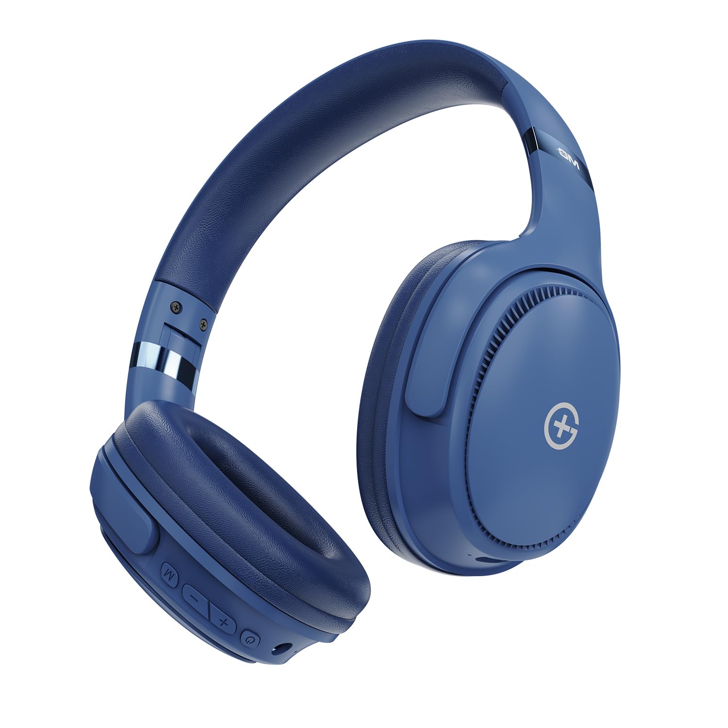 GM G+ Headphones, Over The Ear Headphones with Mic, BT 5.3, Pure Bass, 45ms Low Latency, Dual Pairing, 4 Play Modes (FM, Radio, SD Aux) 55H Blue - Image 1