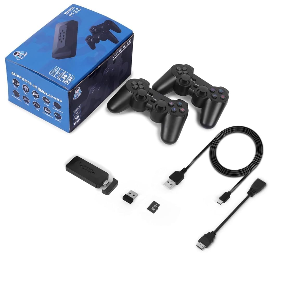 M33 Video Game For Tv Gaming, 30,000+ Games, 45+ Emulators,Bulit-In Games Plays Psp, Ps,Gta, God Of War, 4K Hdmi Output Game Stick - Image 1
