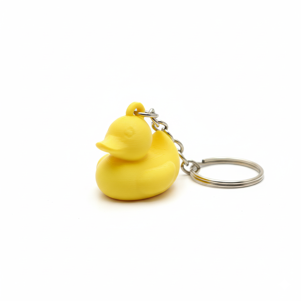 3D Printed Yellow Chick Keychain - Image 1