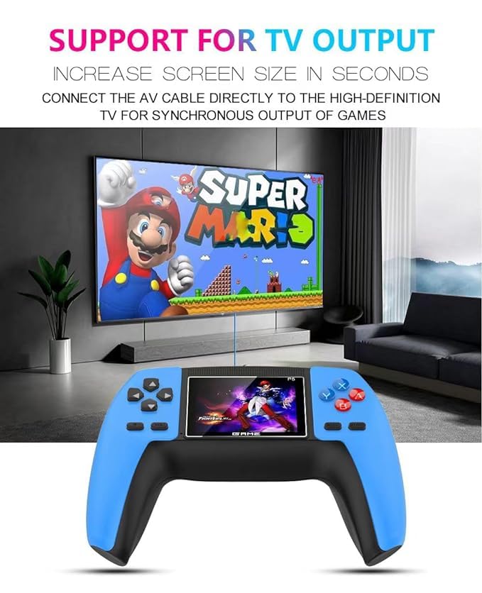 P5-Controller Style Retro Console With 520 Classic Games , Digital Game Player,Rechargeable Controller White - Image 4