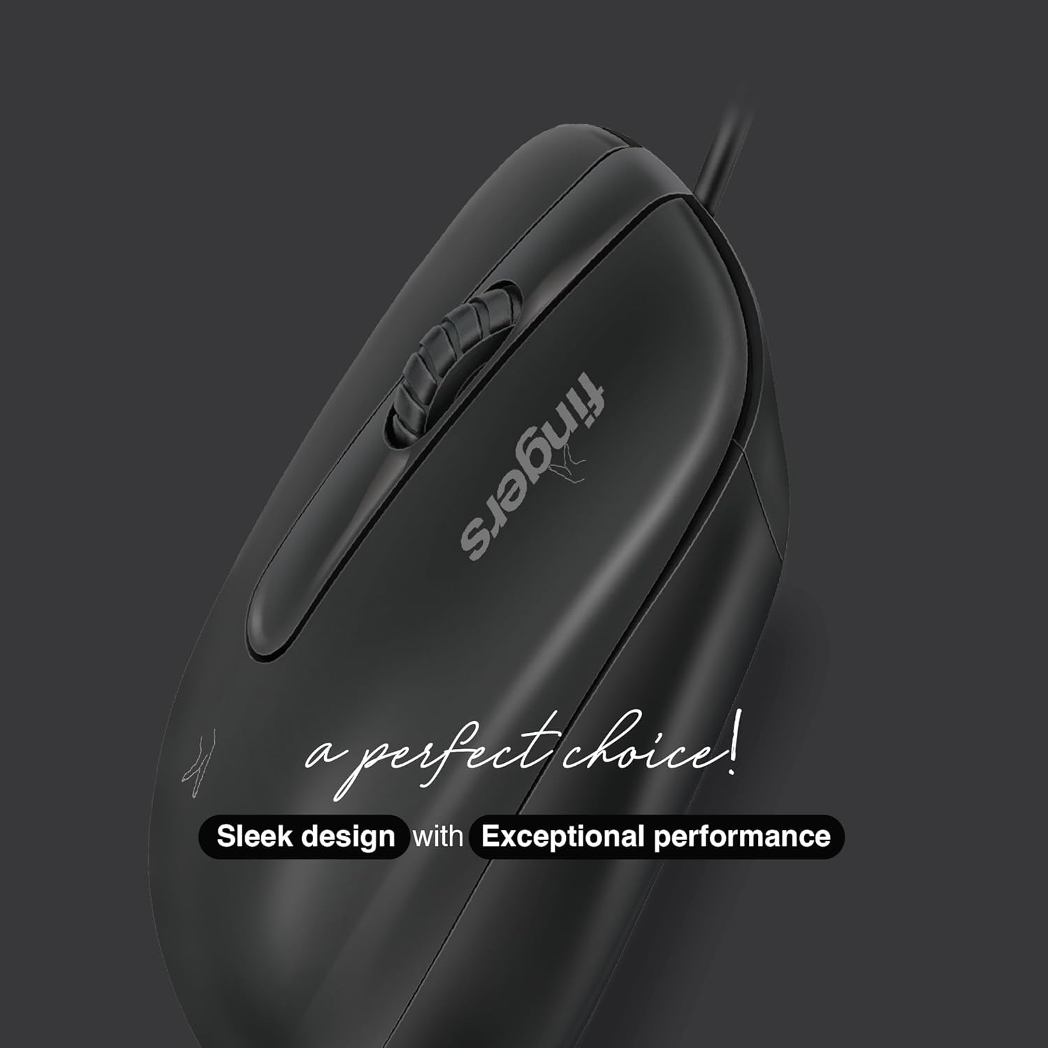 FINGERS MasterHit USB Wired PC Mouse Advanced Optical Technology, 1200 DPI, Ambidextrous, Plug-n-Play, Windows, macOS, Linux And Chrome OS - Image 4