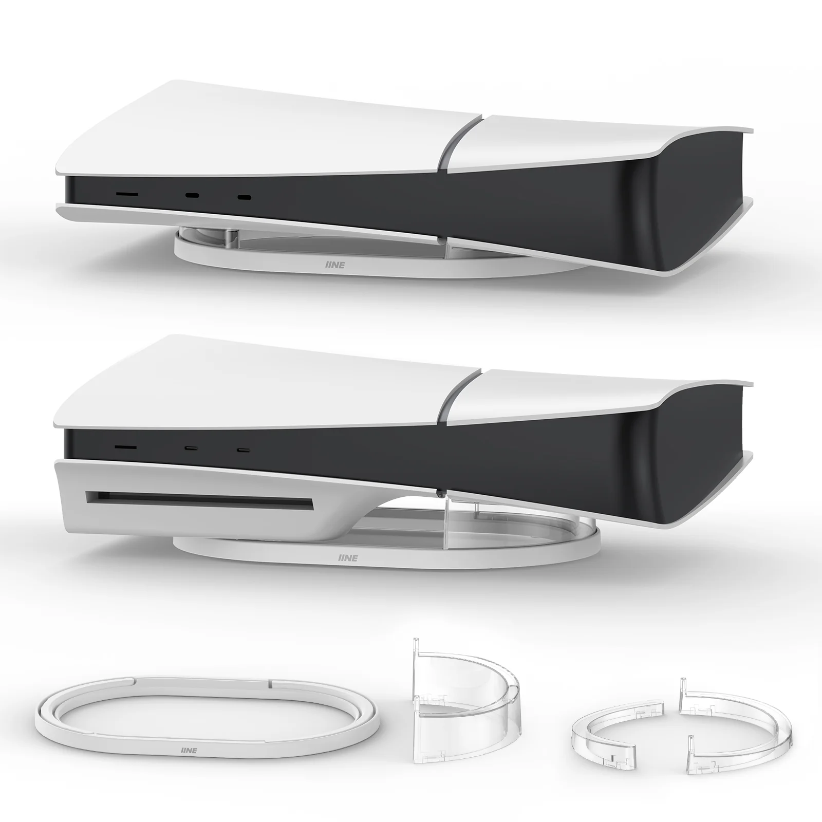 IINE PS5 Slim Horizontal Stand for PS5 Slim Disc And Digital Edition Easy installation Anti-Slip Anti-Drop Stand L985 - Image 1