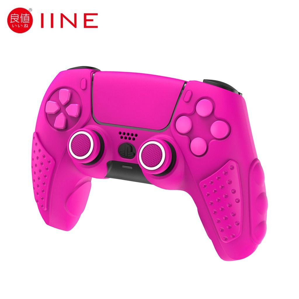 IINE PS5 Controller Silicon Cover With 2 Thumb Grip Pink - Image 1