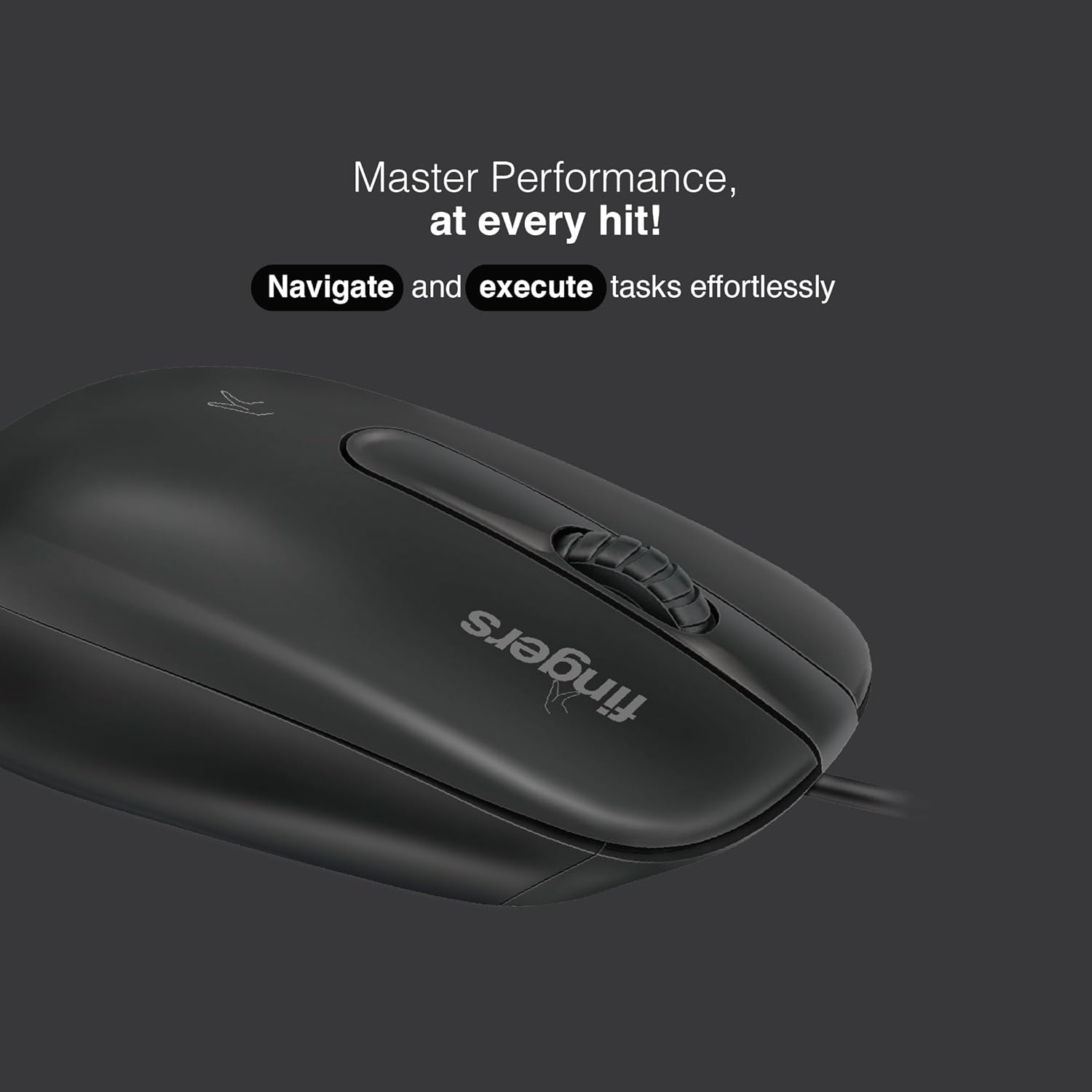 FINGERS MasterHit USB Wired PC Mouse Advanced Optical Technology, 1200 DPI, Ambidextrous, Plug-n-Play, Windows, macOS, Linux And Chrome OS - Image 5