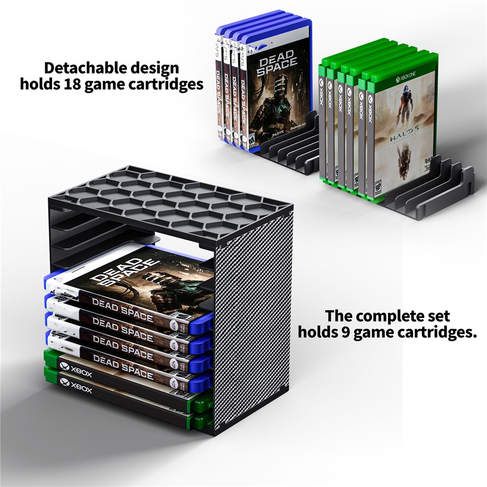 Game Disc Storage Tower DIY Modular 18 Disc Nintendo Switch / PS5 / PS4 / Xbox MZ 8056 Black Game Disc Storage Tower DIY Modular 18 Disc Nintendo Switch / PS5 / PS4 / Xbox MZ 8056 Black - Image 6