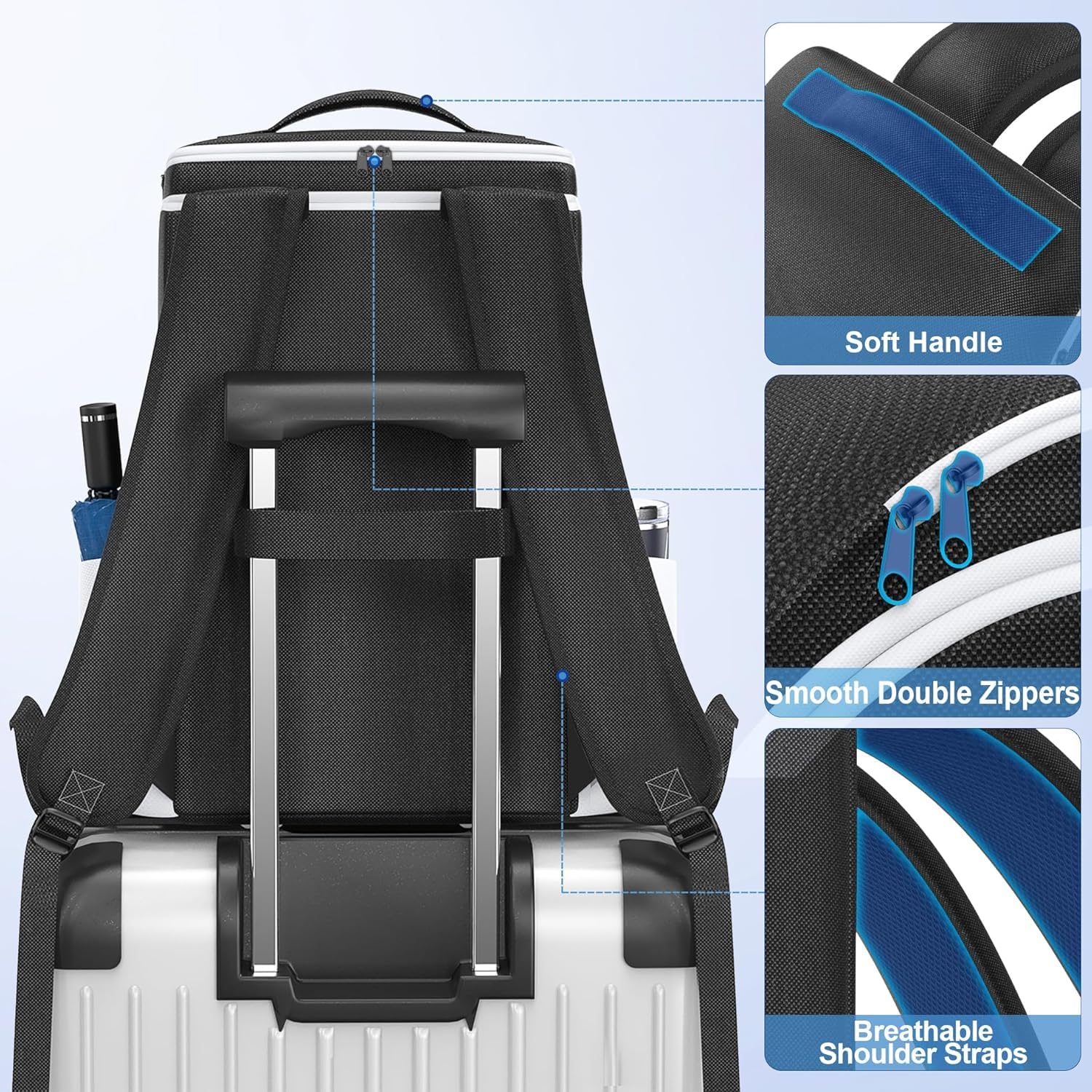 Backpack for PS5/ Slim/Pro Console, Full Protection Carrying Case Travel Bag - Image 4