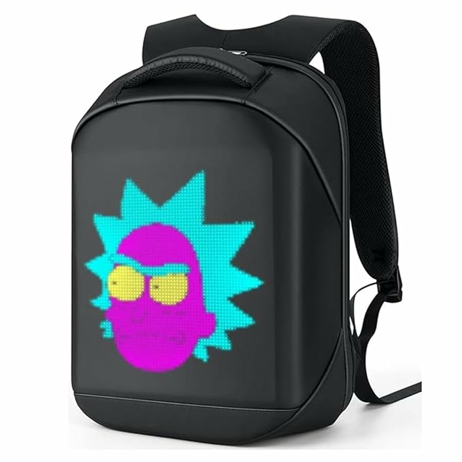 LED Backpack 17L, Smart Display Bag, App Controlled, Programmable Screen And Water Resistant, Unisex Daypack For School, College, Travel, Laptop, Men And Women - Image 1
