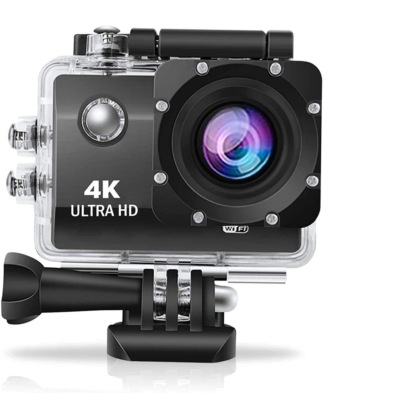 4K 30FPS Action Camera Ultra HD Underwater Camera 170 Degree Wide Angle 98Ft Waterproof Camera (Light Action) Digital Black - Image 2