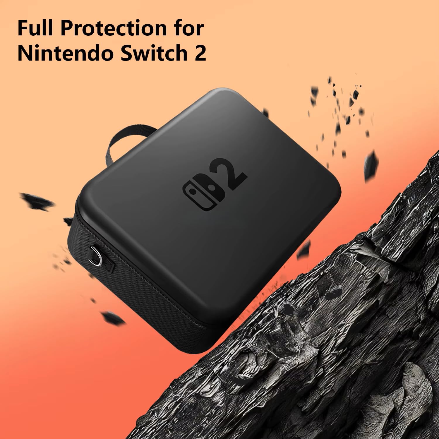 Nintendo Switch 2 Carrying Travel Case Bag for Nintendo Switch 2, Large Capacity EVA Hard Shell Slots for Dock All Accessories Black - Image 6
