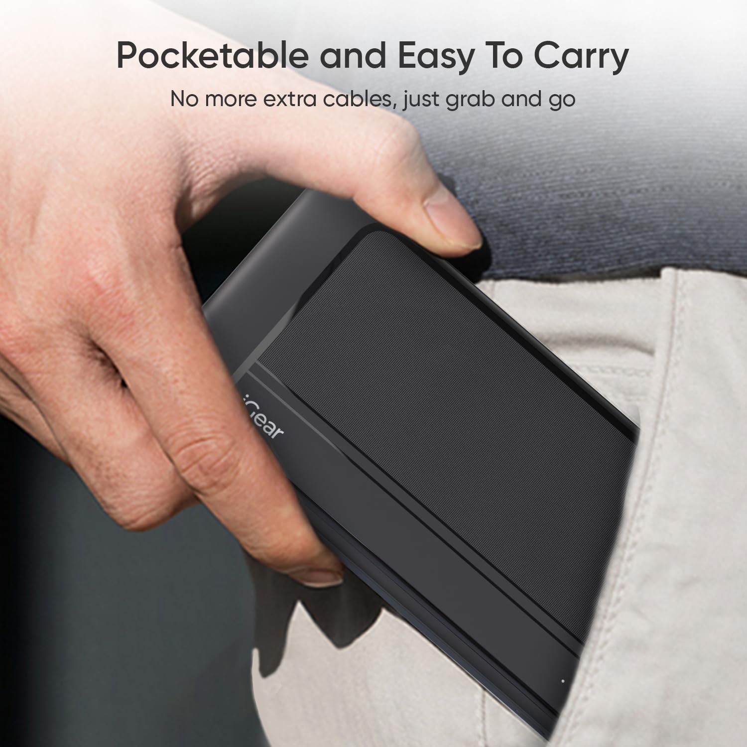 iGear Max PD Power Bank 10000mAh, Type-C PD 22.5W Fast Charging, Triple Output Ports, Battery Indicator, Wake-up Button, High-Speed Power Black - Image 4