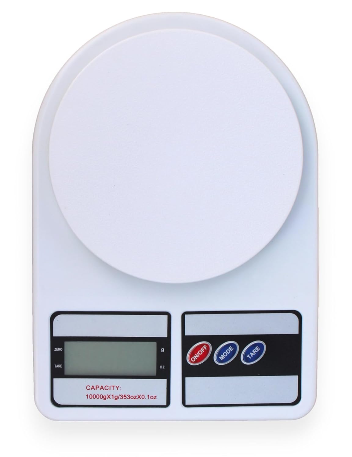 Digital Kitchen Weighing Scale, 10Kg x 1g Precision, Food Scale with LCD Display for Cooking, Baking, Meal Prep And Healthy Diet White - Image 1