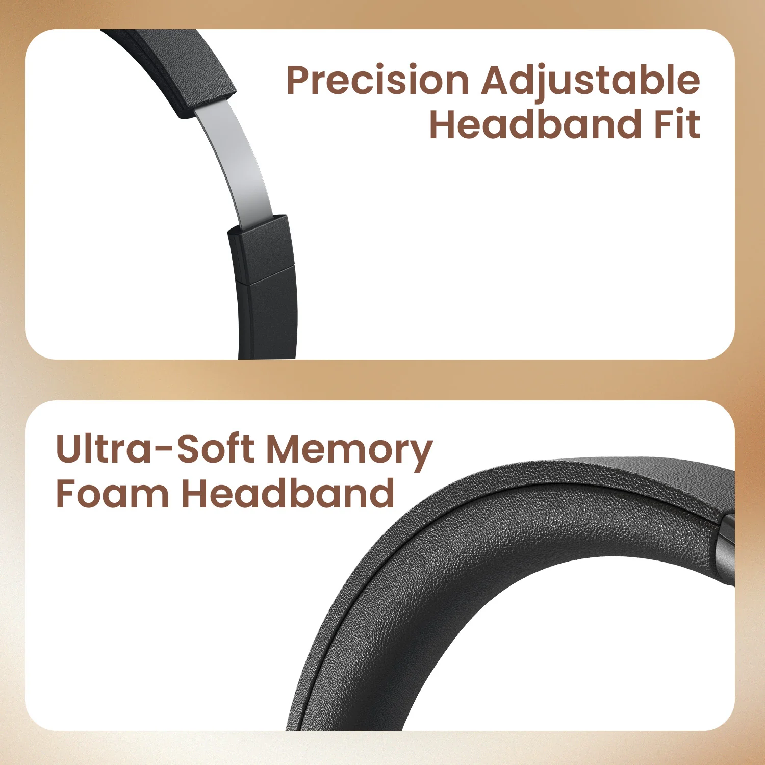 Portronics POR 3418 Muffs A3 ENC Upto 50 Hours Playtime | Bluetooth Version 6.0 | Adjustable Headband | Type C Fast Charging Black - Image 8