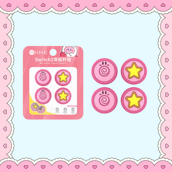 IINE Kirby  Theme Thumb Grip Caps Switch 2 Joycon Controller, Gamed Theme Joystick Cover Compatible with Nintendo Switch 2 - Image 7