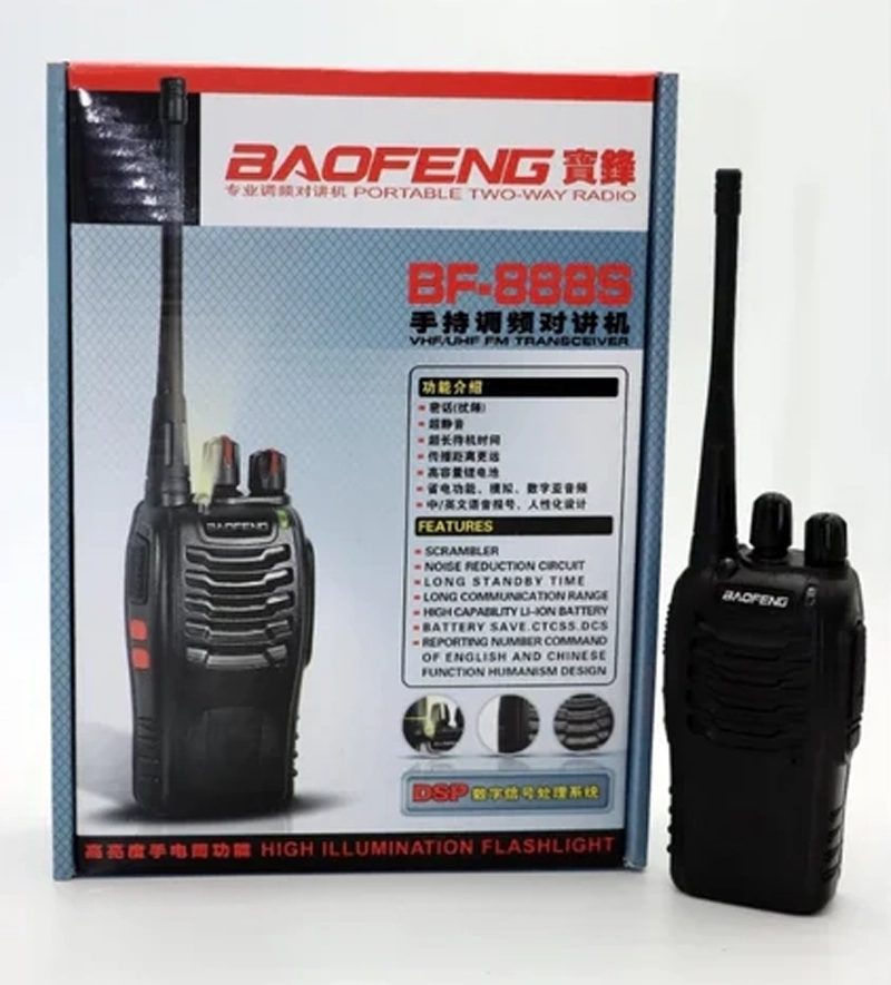 Baofeng Walkie Talkies BF-888S Rechargeable Two-Way Radios 16CH 400-470MHZ Long Range WTO1 Walkie Talkie Black - Image 1