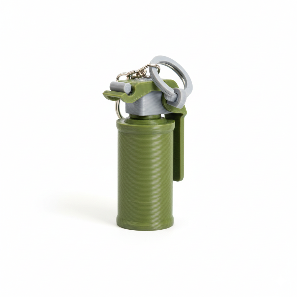 3D Printed M18 Tactical Smoke Grenade Keychain - Image 2
