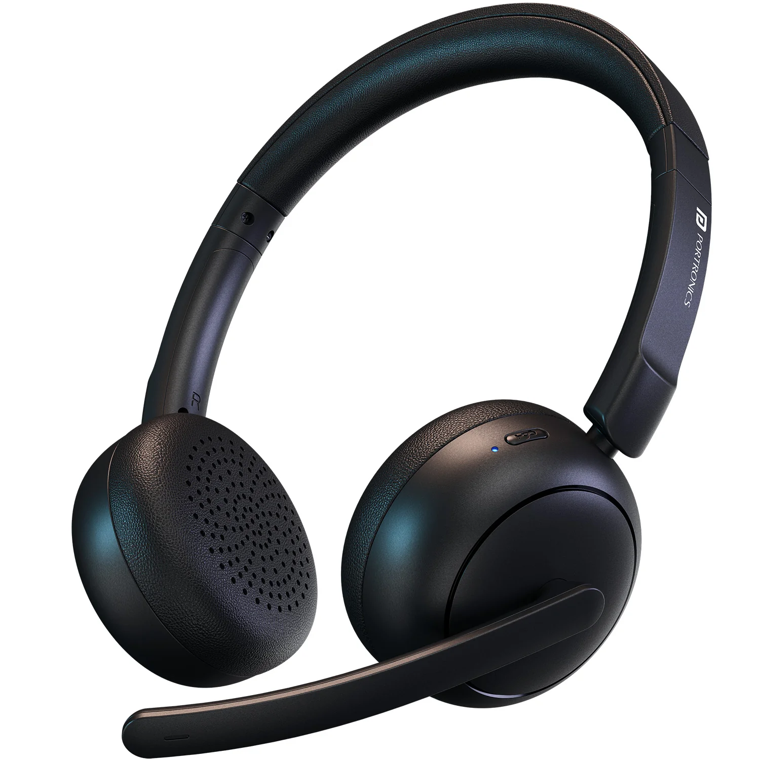 Portronics POR 3418 Muffs A3 ENC Upto 50 Hours Playtime | Bluetooth Version 6.0 | Adjustable Headband | Type C Fast Charging Black - Image 1