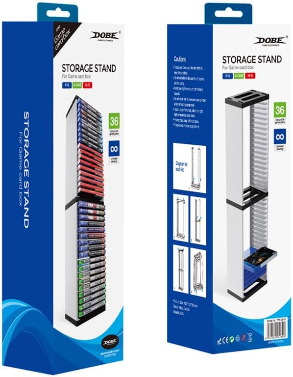 DOBE TP5-0519 Video Game Storage Stand Tower 36-Layer CD for PS5/ PS4/ PS3/ Xbox Series S & X/Xbox one Game, Universal Game Disc Holder Vertical Stand - Image 2