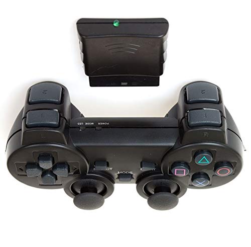 Playx Twin Vibration Wireless Analog Controller Compatible for PS2/PS1/PSX  2.4G Dual Vibration Gamepad Remote Joypad with Receiver Compatible with Playstation2 (Batteries Not Included) - Image 2