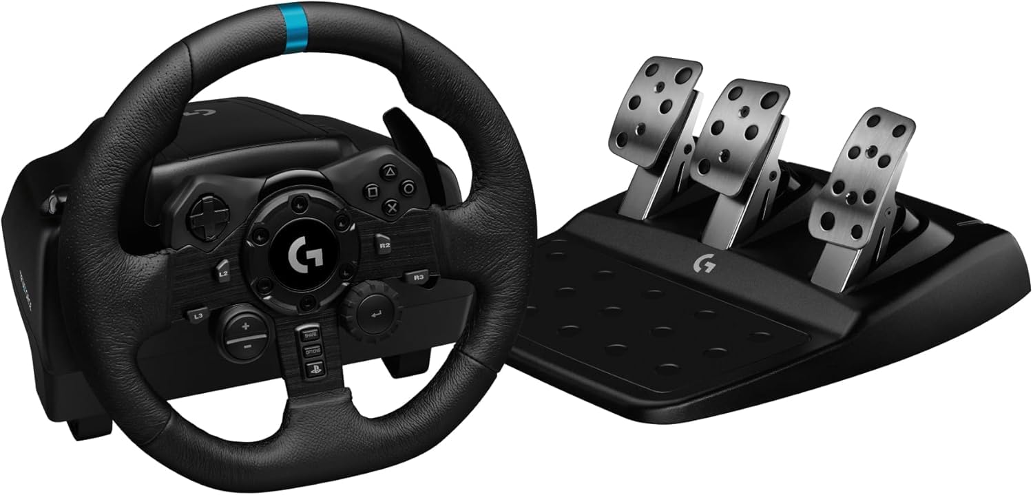 Logitech G29 Driving Force Racing Wheel And Floor Pedals Real Force Stainless Steel Paddle Shifter ( Preowned ) - Image 1
