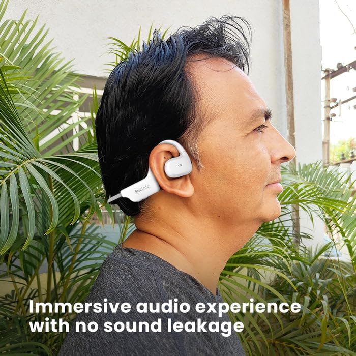 Ng Earsafe Lite Open Ear Air Conduction Headphones, Bluetooth V5.2, Dual Pairing, Ipx5 Water-Resistant & Sweatproof, 12H + Battery Life For Workout, Sports, All Day Long Calls, 2024 Model, White - Image 5