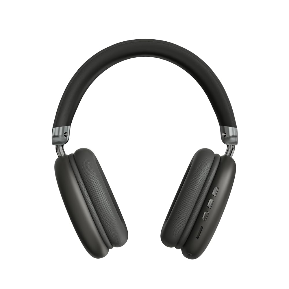 FINGERS Jovia H7 Wireless Over-Ear Headphones Immersive Bass, Luxe Design, 18Hour Playtime, Noise-Isolating Fit, Bluetooth | FM Radio | MicroSD | AUX, Made in India Gentle Grey - Image 2