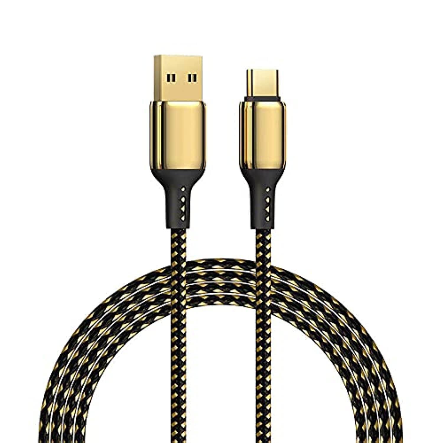 WiWU GD-101 18K GOLD DATA Cable 20W 2.4A USB to USB-C / Type-C Zinc Alloy + Nylon Braided 3Meter - Image 1