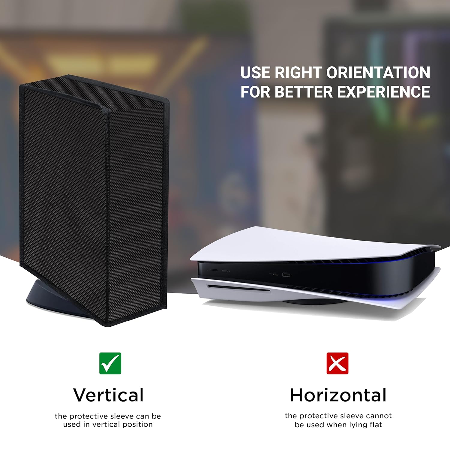 PS5 Slim Waterproof Dust cover for PS5 Gaming Console Digital Edition & Disc Edition Playstation 5 Black - Image 5