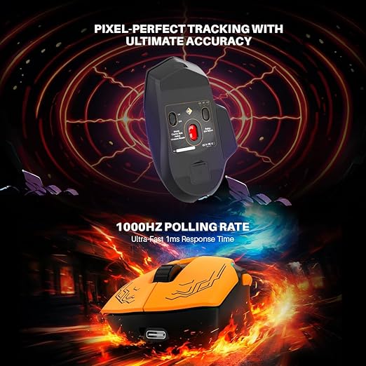 Cosmic Byte Helios Tri-Mode Wired + 2.4GHz Wireless + Bluetooth Gaming Mouse Black - Image 6