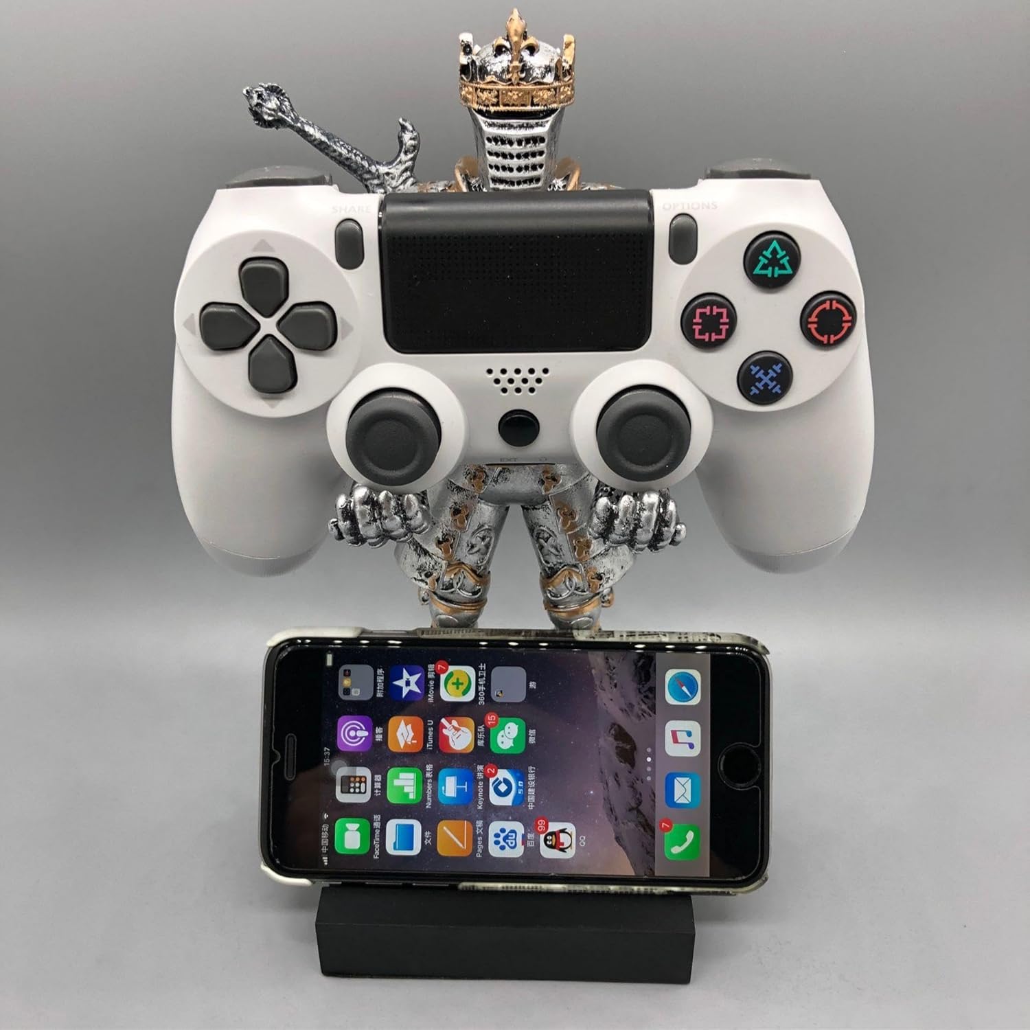 Kings Guard Knight Standing Kneeling Pen Holder Magnetic Knight Stand Holder for Gamepad,Phones Office Desk Supplies Ornament Figure for Gamers & Fans Kings Guard Knight Standing Kneeling Pen Holder Magnetic Knight Stand Holder for Gamepad,Phones Office Desk Supplies Ornament Figure for Gamers & Fans - Image 5