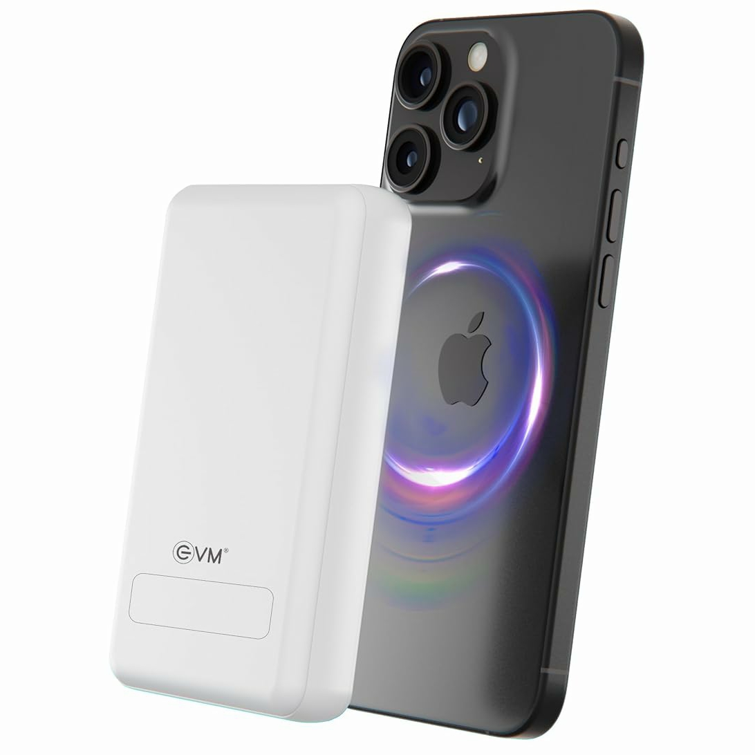 EVM P0301 EnMag Ace 10000mAh Power Bank 15W Wireless Charging, 22.5W Fast Charging, Magnetic Compatible 2 Year Warranty White - Image 1