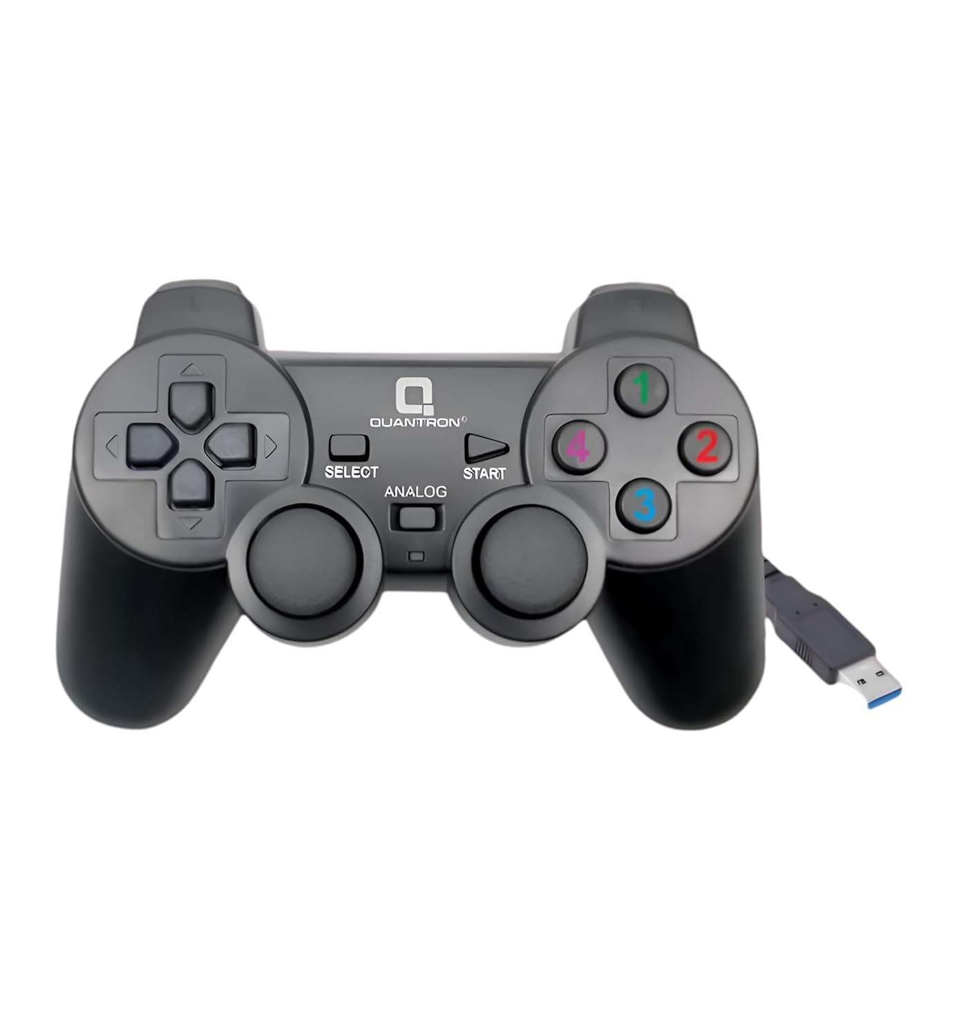 QUANTRON QGP-1800 Wired USB Gamepad with Dual Vibration, Plug And Play Controller for PC/Laptop, Compatible with Windows 98/2000/XP/Vista/7/8/10 - Image 1