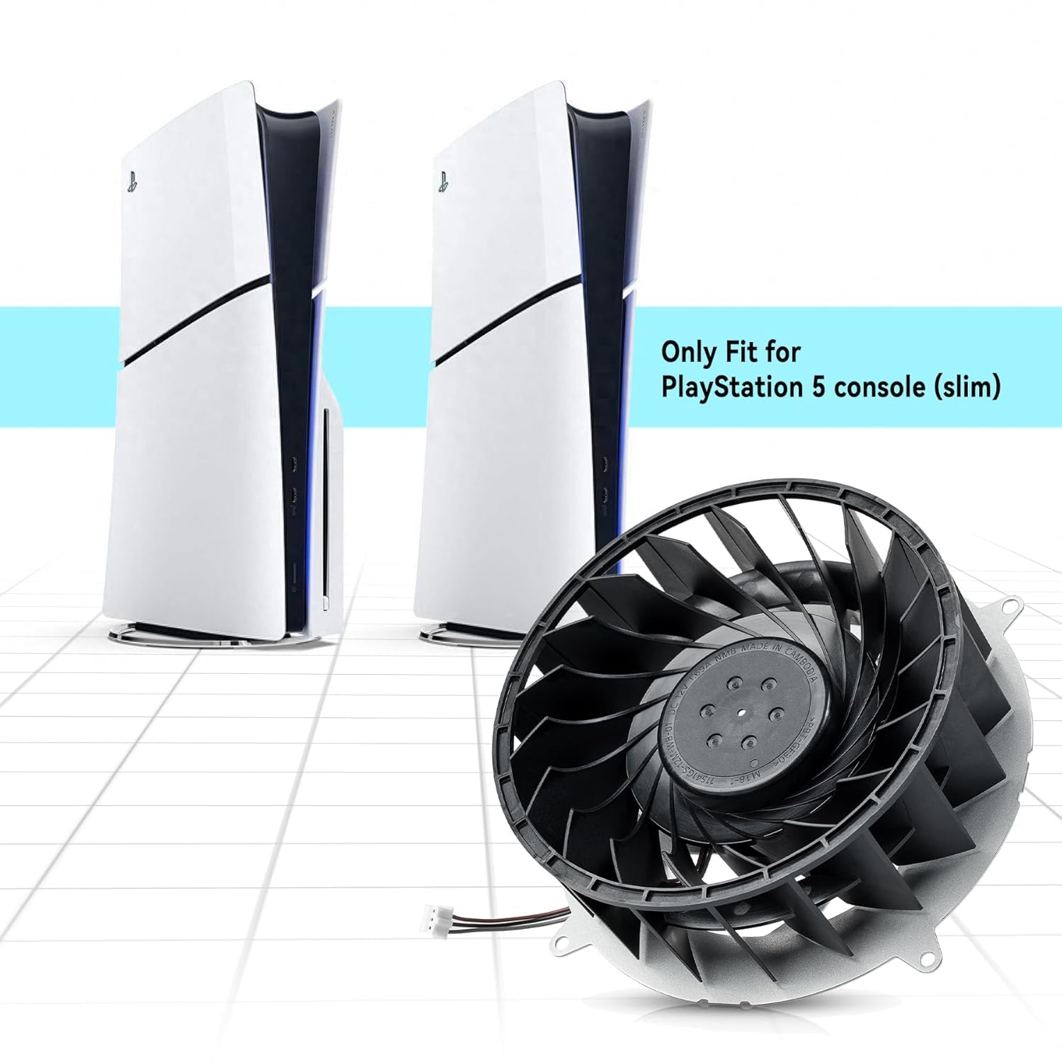 Internal Cooling Fan Replacement for Sony Playstation 5 PS5, G12L12MS1AH-56J14 DC12V, PS5-17 Blades / 19Blades - Image 5