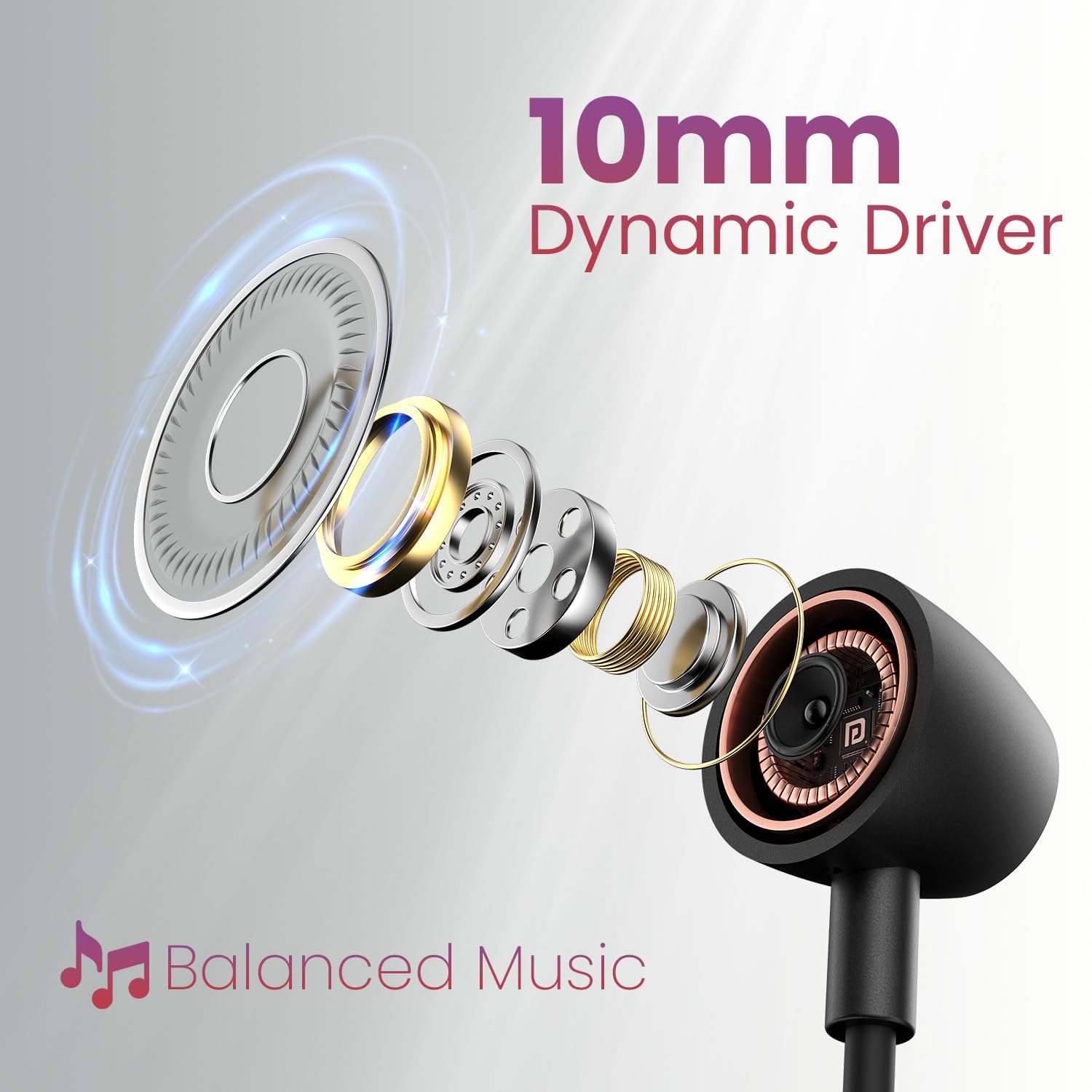 Portronics POR 2543 Harmonics Z9 Wireless Bluetooth in Ear Neckband Black - Image 3