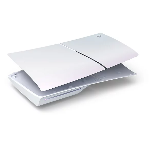 PS5 Slim Disc Edition Faceplates White With logo - Image 1