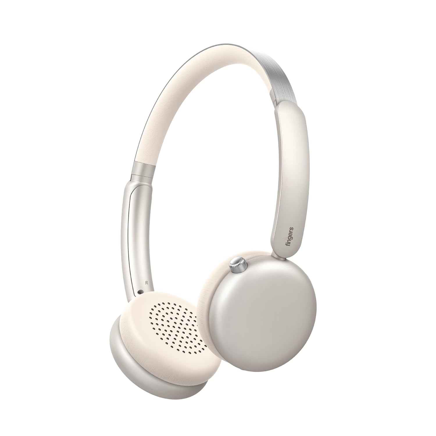 FINGERS 3D-Trance ANC Wireless Headphones 52 dB Deep Active Noise Cancellation, 360° Spatial Sound, 120 Hrs Playtime, 40ms Low Latency, Multi-Point Pairing, Premium Zip Case Bundled, Pearly Gold - Image 1
