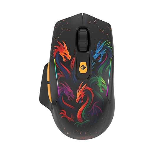 Cosmic Byte Helios Tri-Mode Wired + 2.4GHz Wireless + Bluetooth Gaming Mouse Dragon Black - Image 1