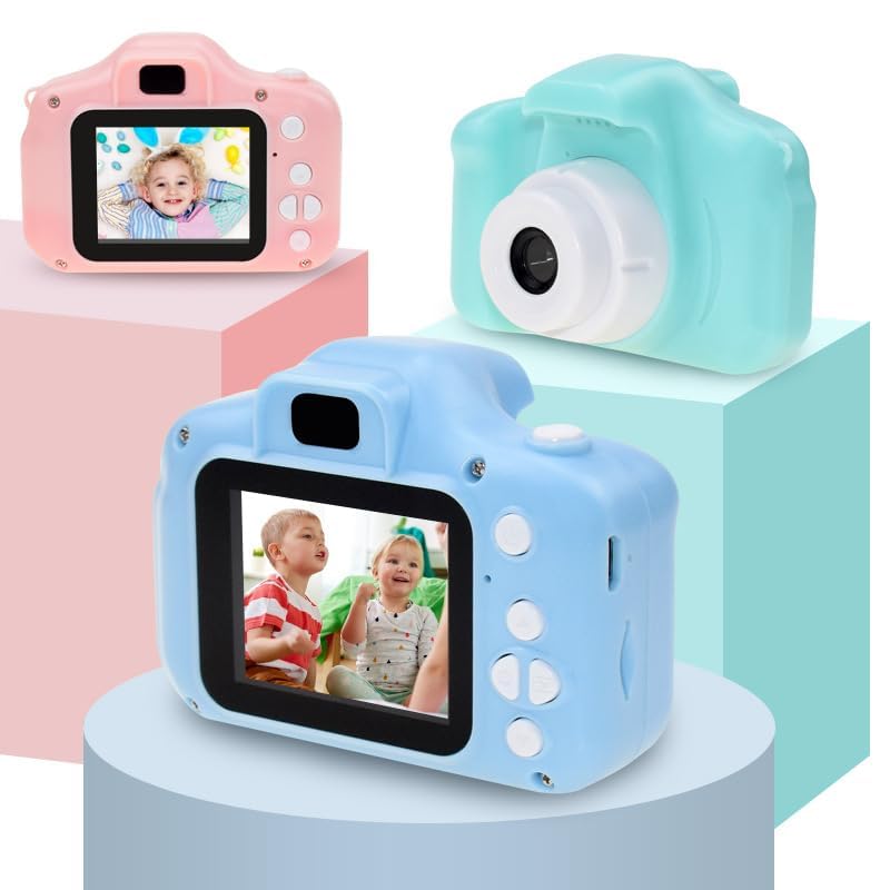 Kids Digital Camera Toy 3.0MP 1080P HD Video Camera with Games 2-Inch Screen with No Printer USB Rechargeable, Multicolour - Image 1