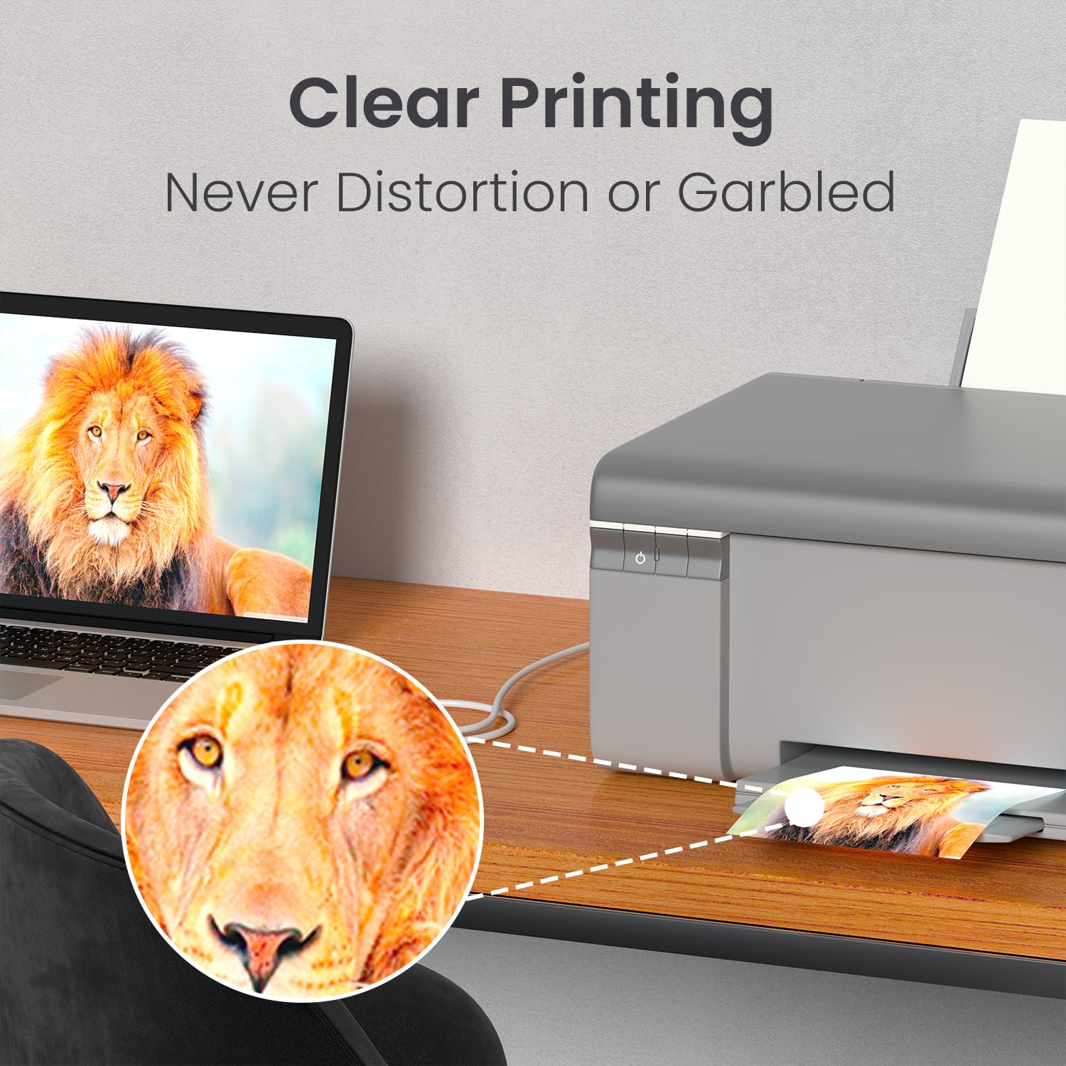 Portronics POR 2850 PrintLink 3 Printer Cable with USB Type-A to USB Type-B Male Connectors, 3 Meters / 10 Ft Long, High-Speed Transfer Cord for Printers, Scanners White - Image 4