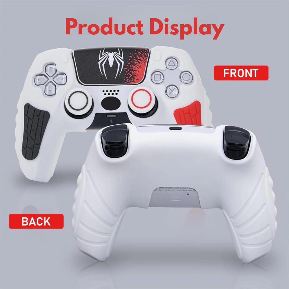 PS5 Controller Silicon Cover 2 Thumb Grip Spiderman Venom theme - Image 4