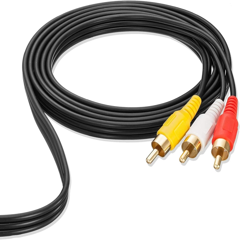 3 RCA Male-Male Composite Audio Video AV Cable for LCD LED DTH TV Red,White,Yellow 1.5 Meter - Image 2